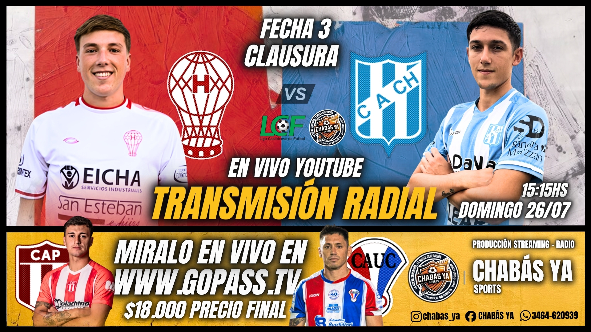 Unión Dep. vs Aprendices - Fecha 7 LCF - Miercoles en vivo